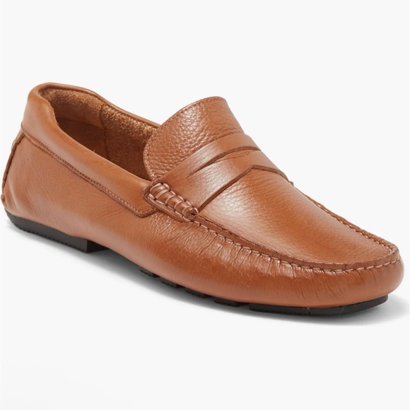 2 Nordstrom Men's Leather Loafers - Black and Brown 11 - Picture 2 of 6